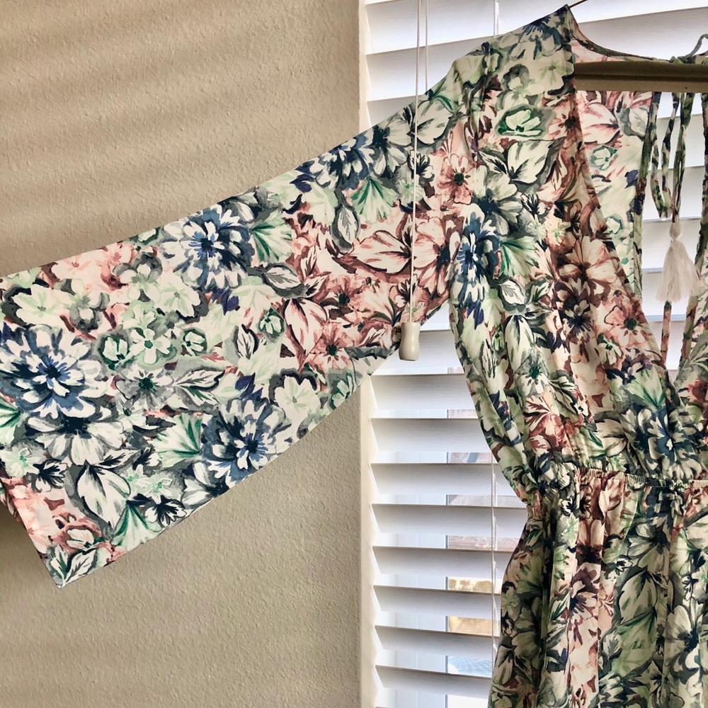 Floral romper worn twice